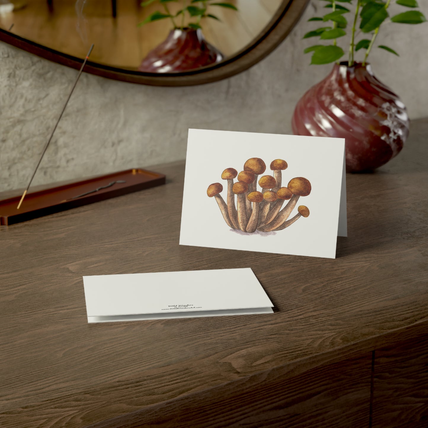 mushroom greeting card - set of 10, 30, or 50