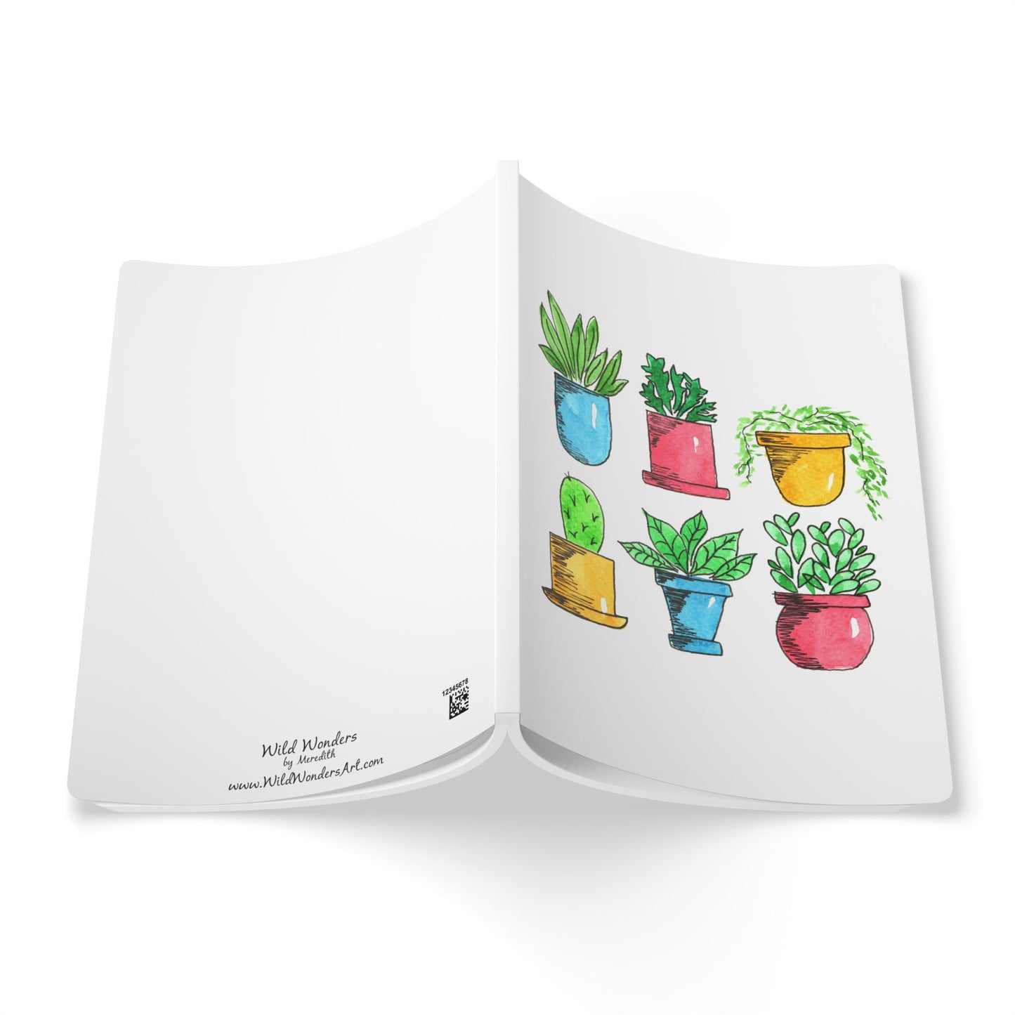 potted plants softcover journal