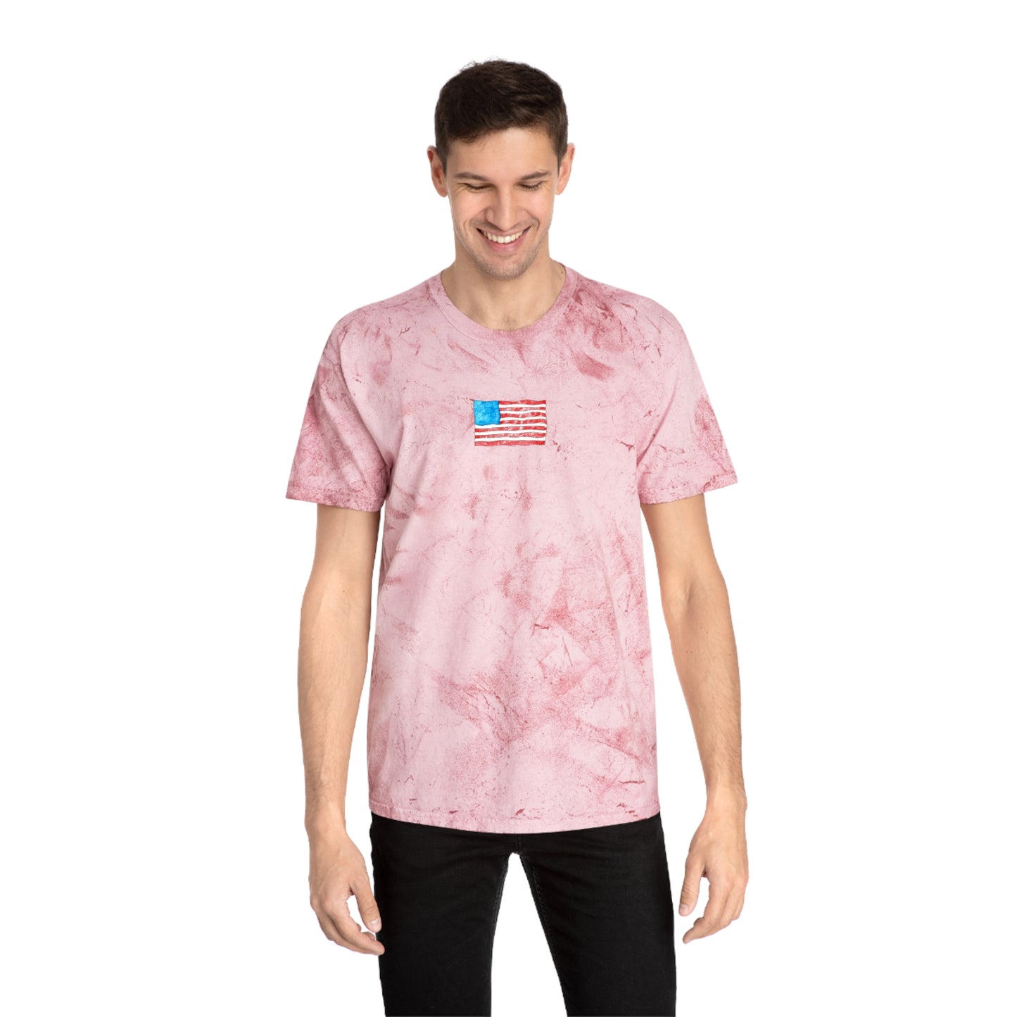 american flag tie-dye unisex t-shirt