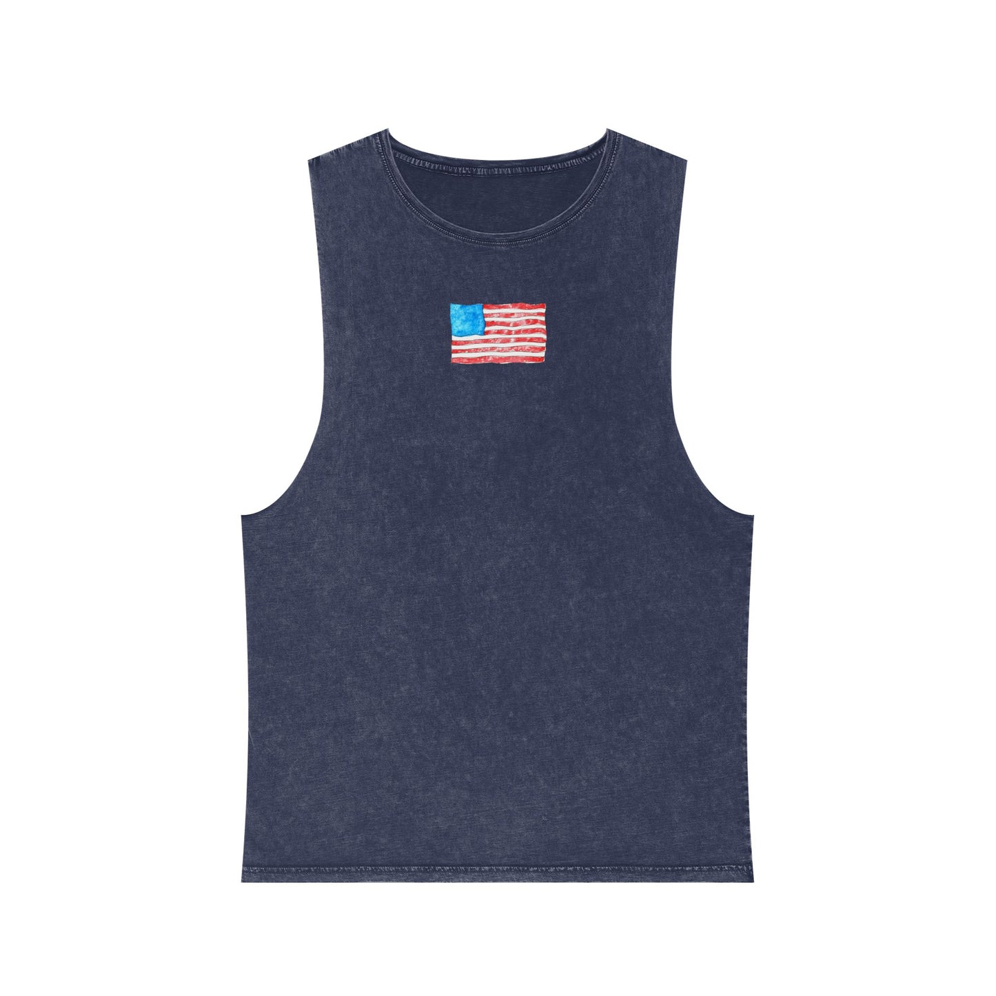 american flag unisex stonewash tank top