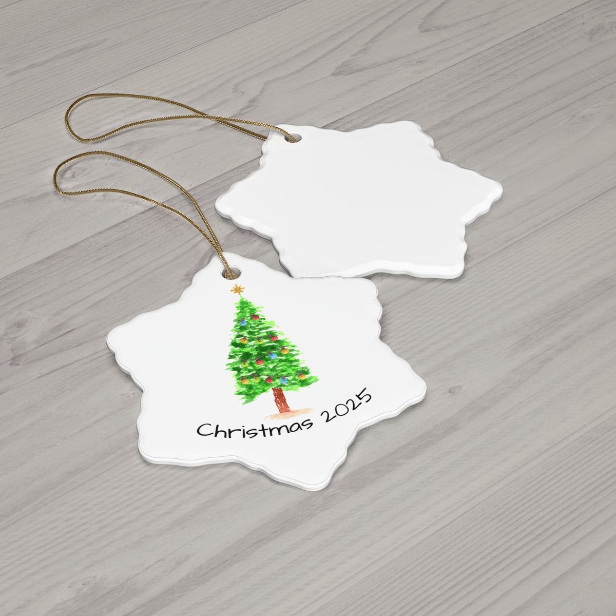 ceramic christmas ornament — christmas 2025 tree holiday keepsake
