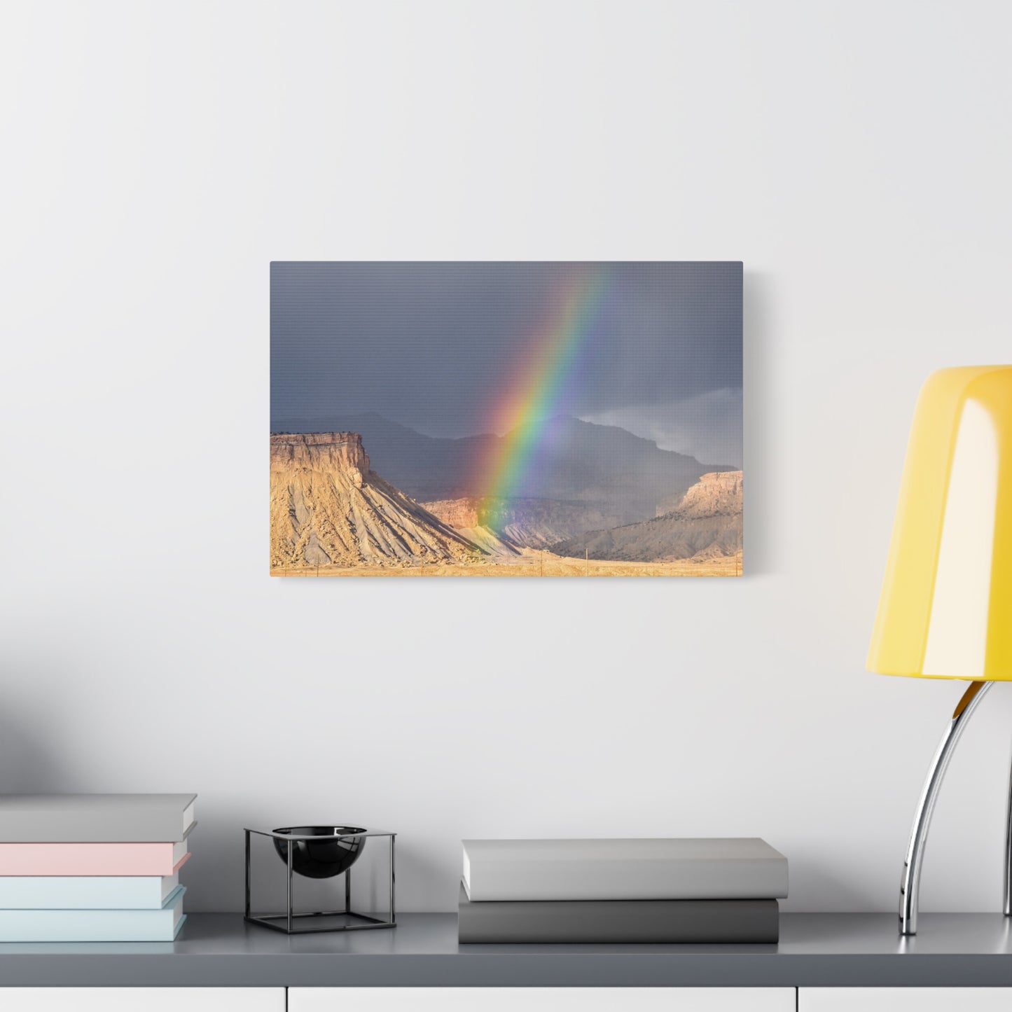 book cliffs rainbow canvas print