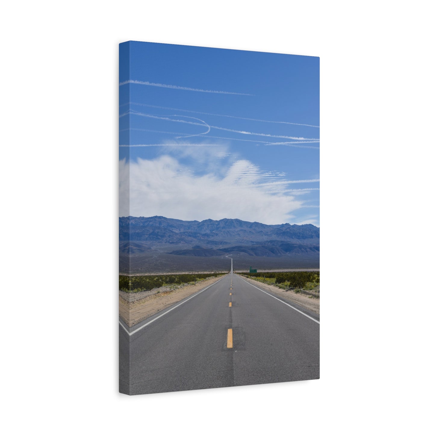 death valley open road canvas print