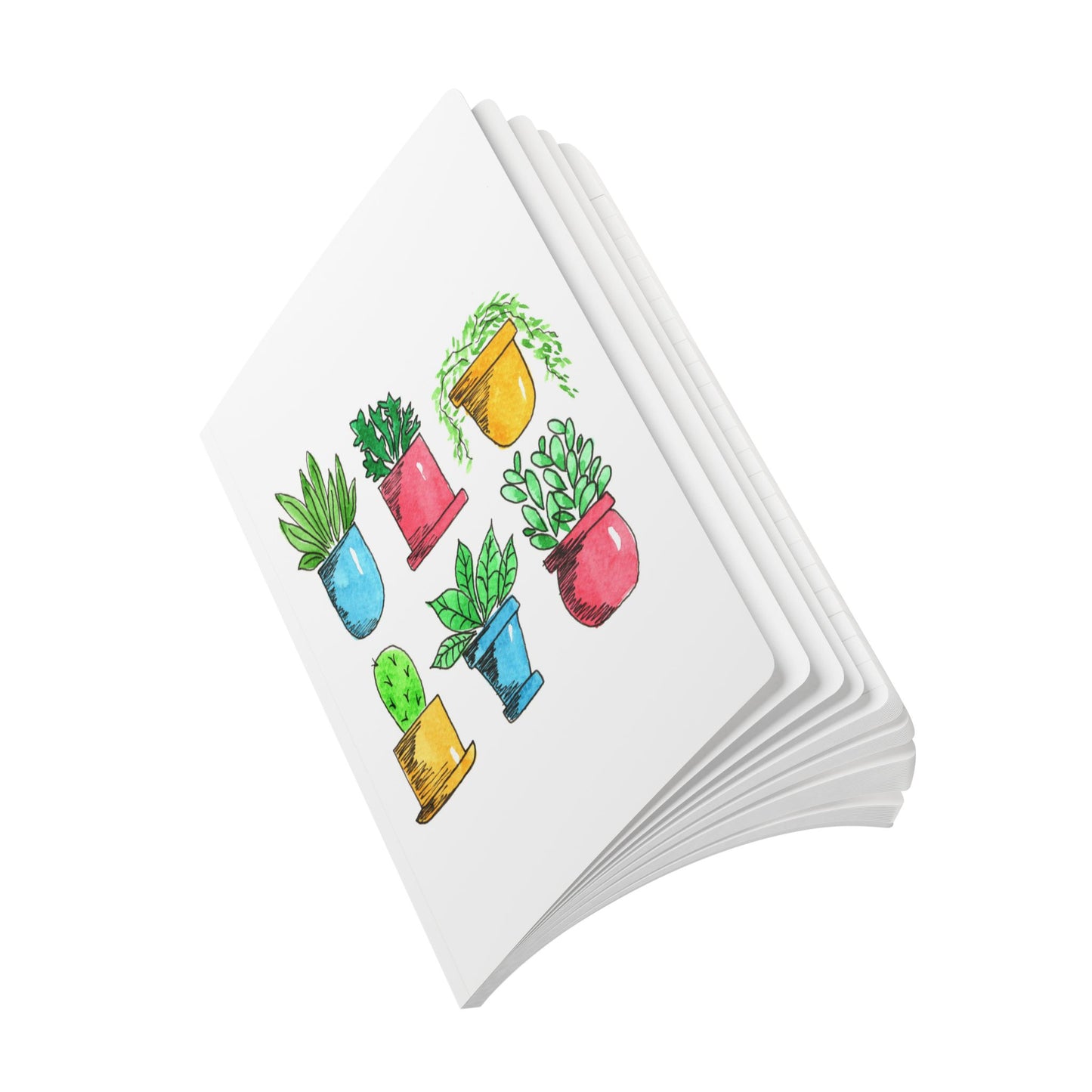 potted plants softcover journal