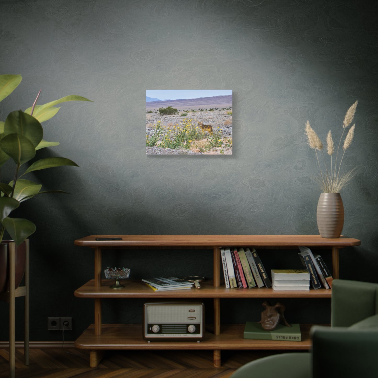 lone coyote canvas print