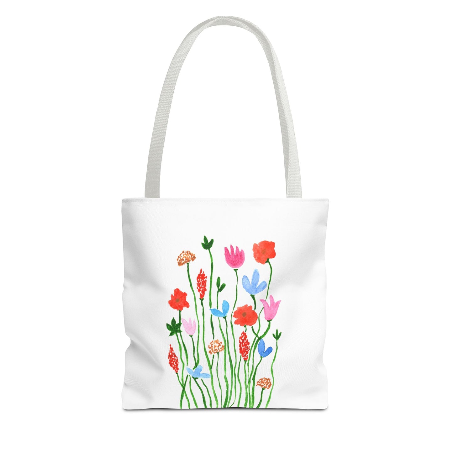 whimsical flower tote bag