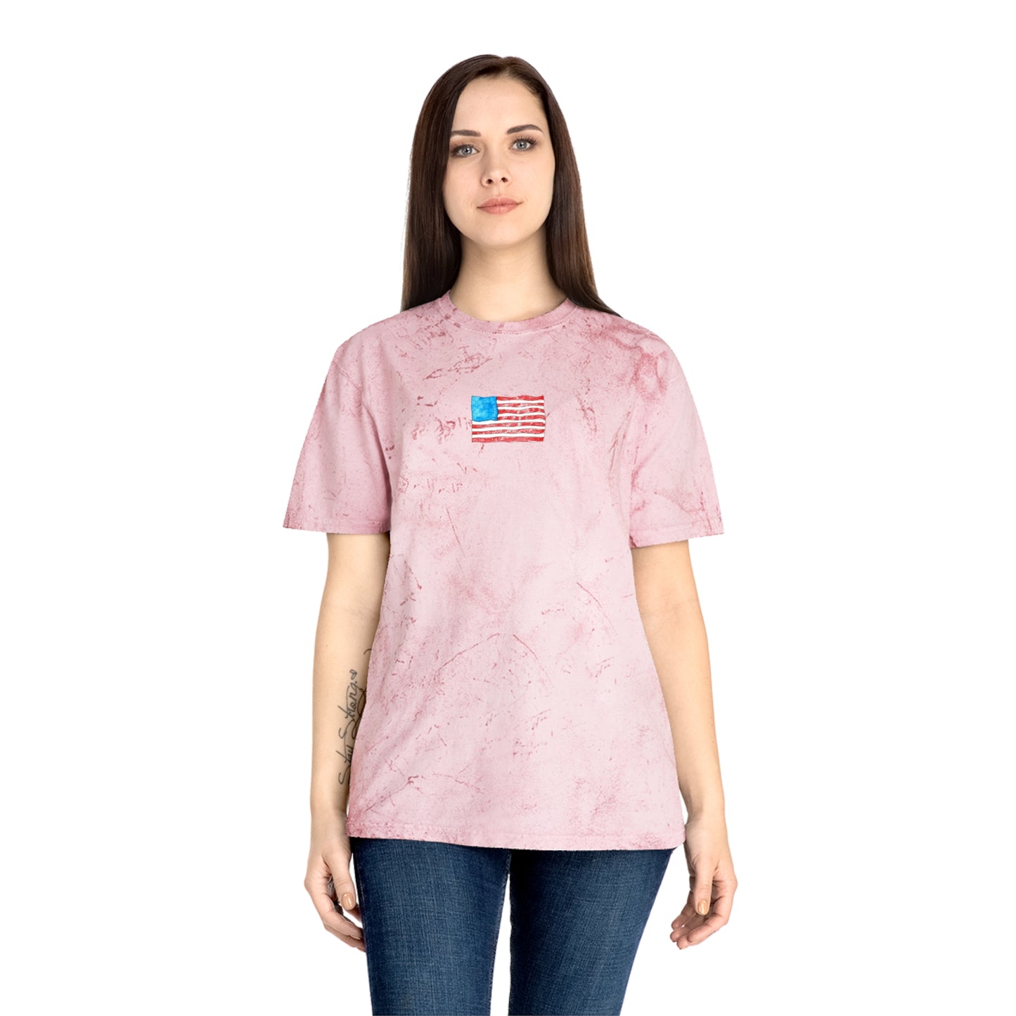 american flag tie-dye unisex t-shirt