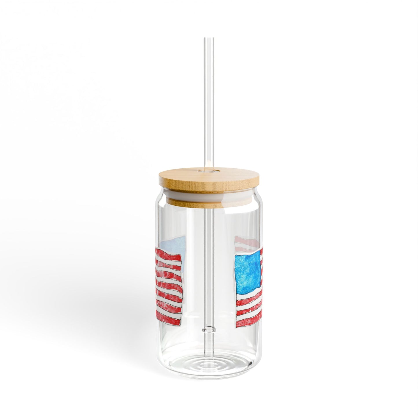 american flag glass
