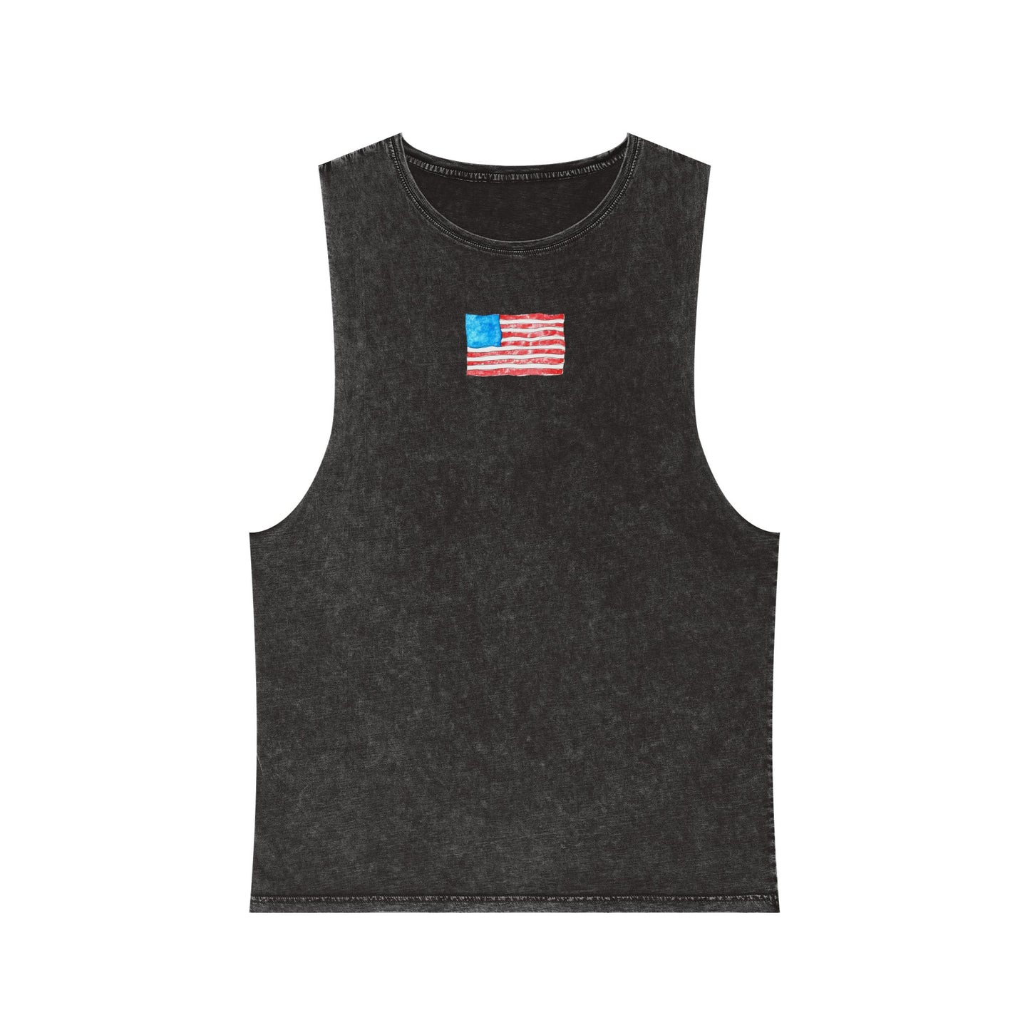 american flag unisex stonewash tank top