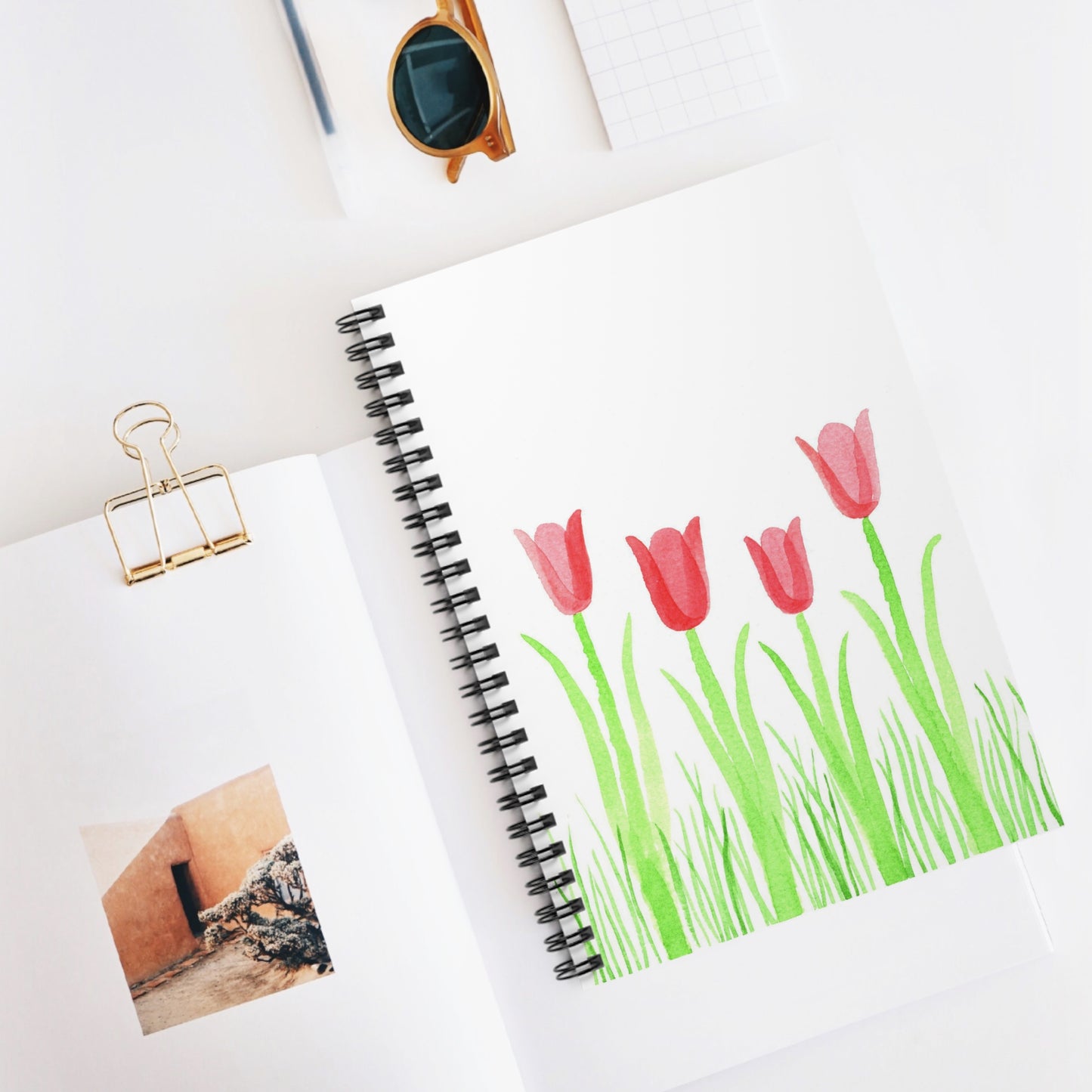 tulips spiral notebook