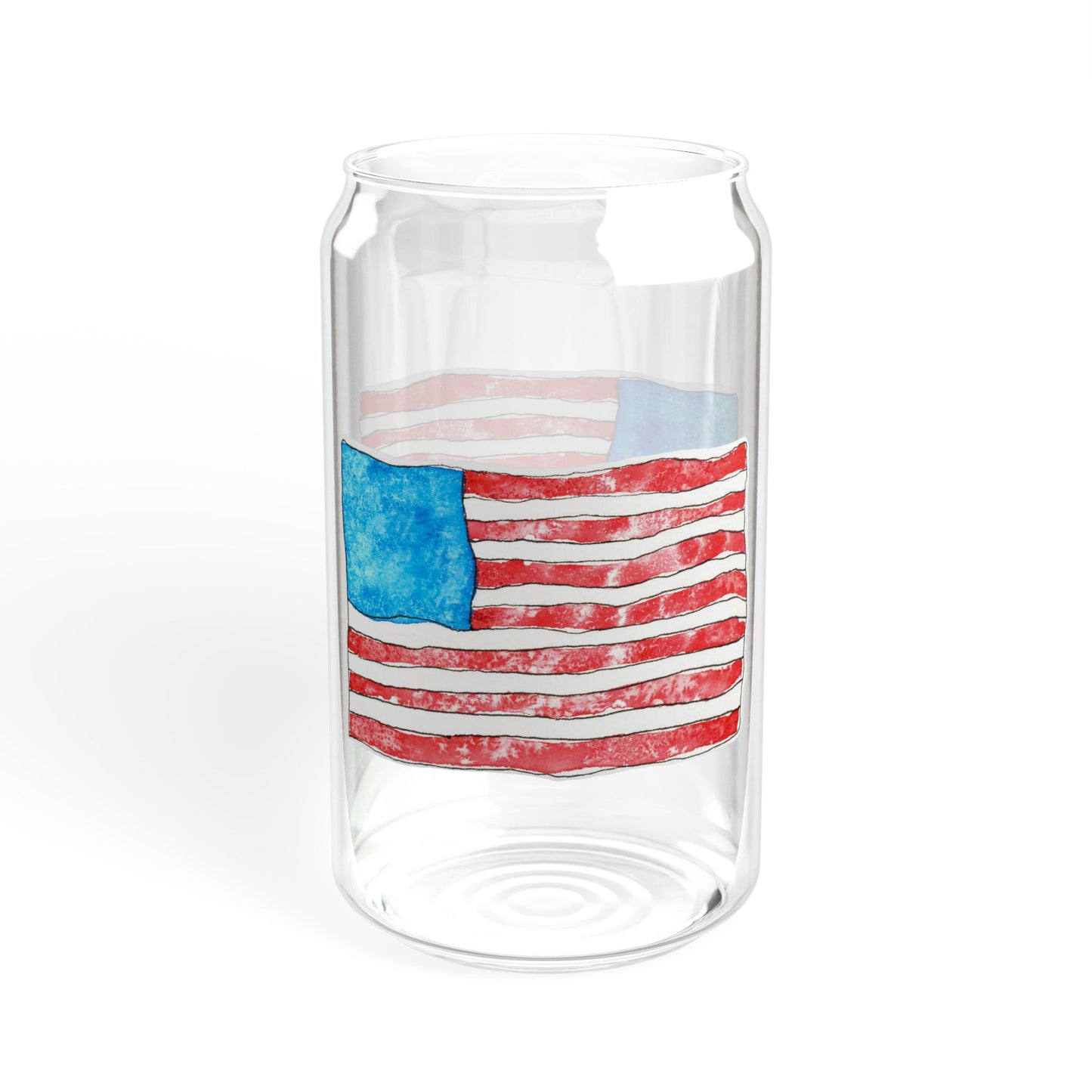 american flag glass