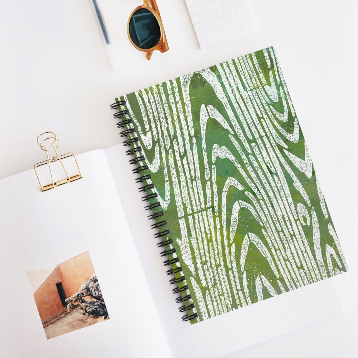 wood grains spiral notebook