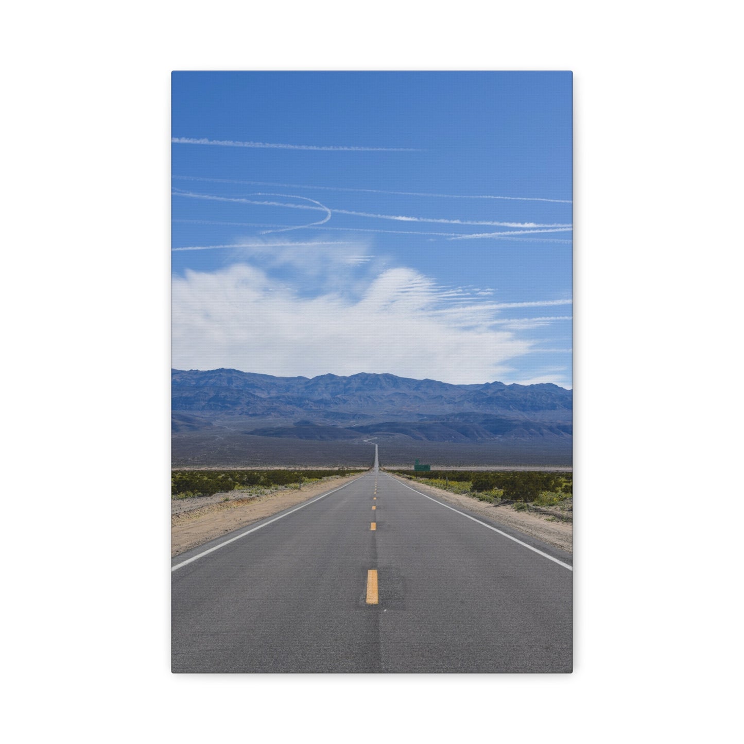 death valley open road canvas print