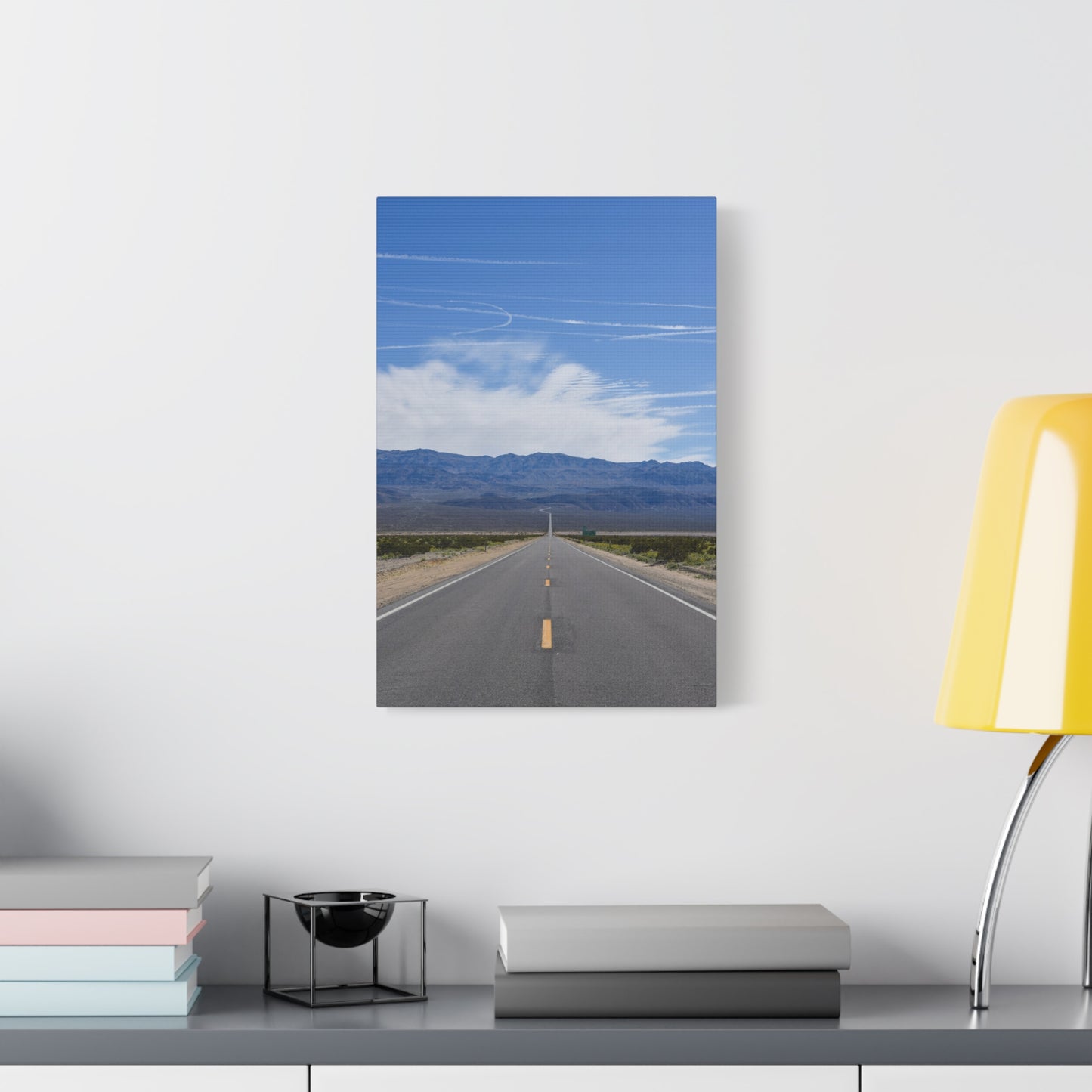 death valley open road canvas print