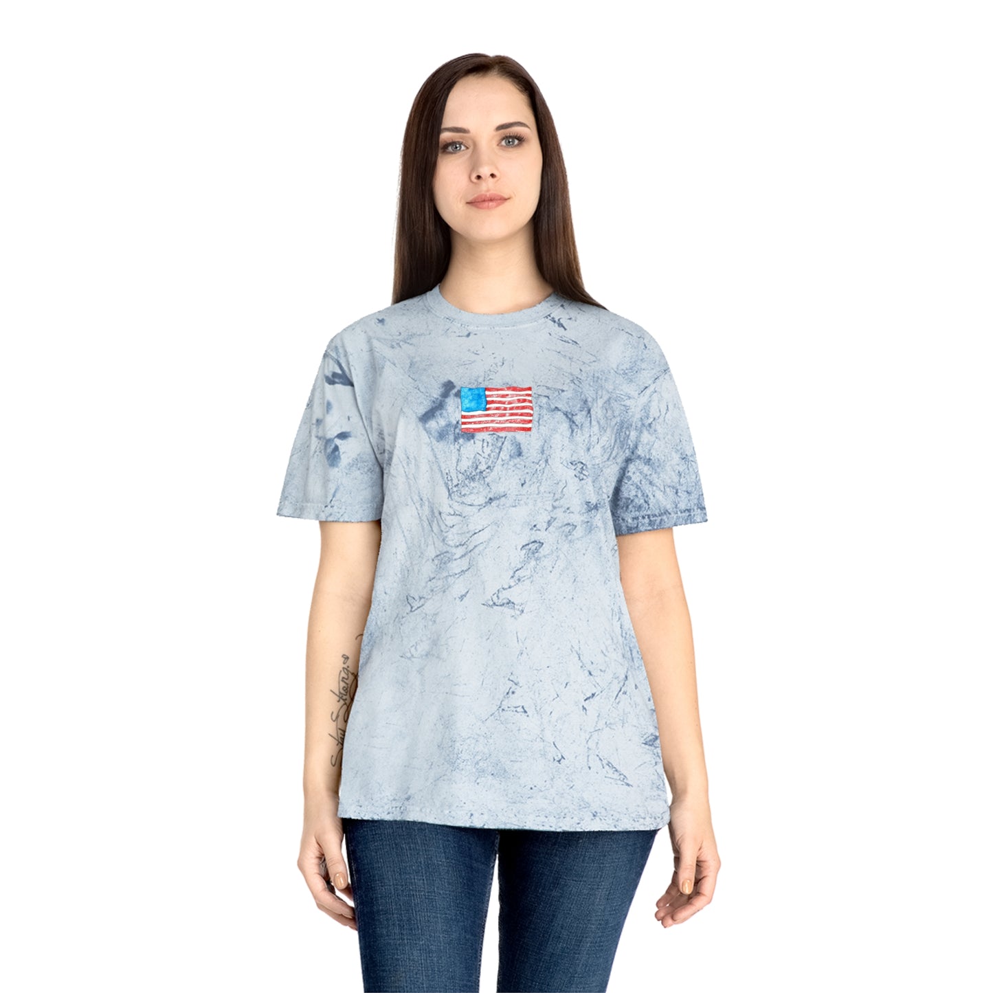 american flag tie-dye unisex t-shirt