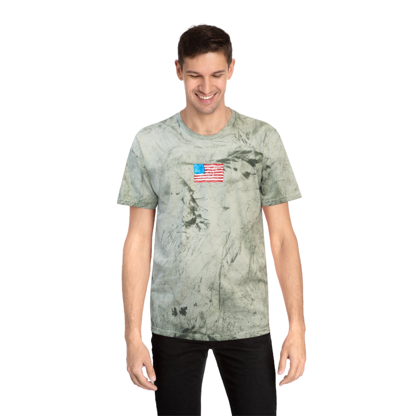 american flag tie-dye unisex t-shirt