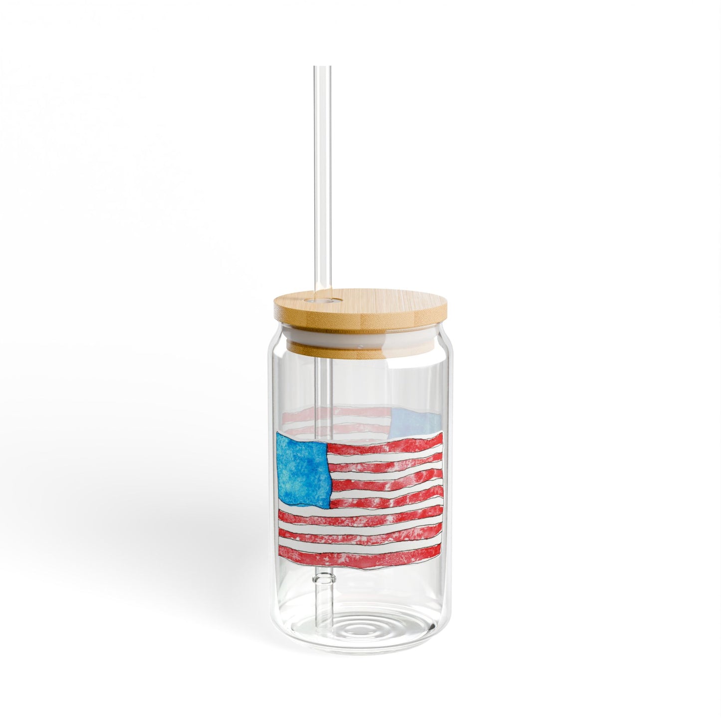 american flag glass