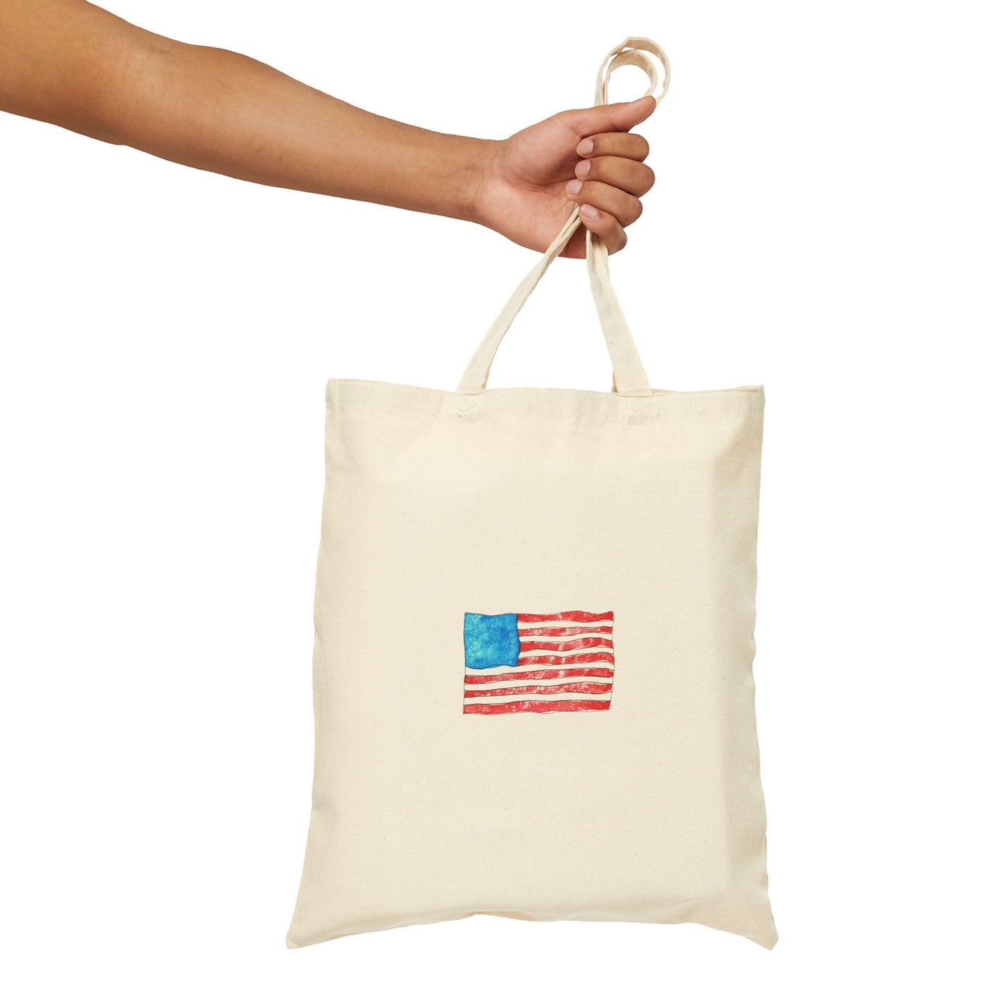 patriotic cotton canvas tote bag