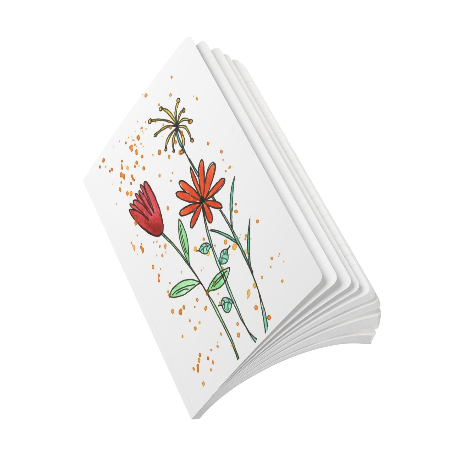 wildflower splatter softcover journal