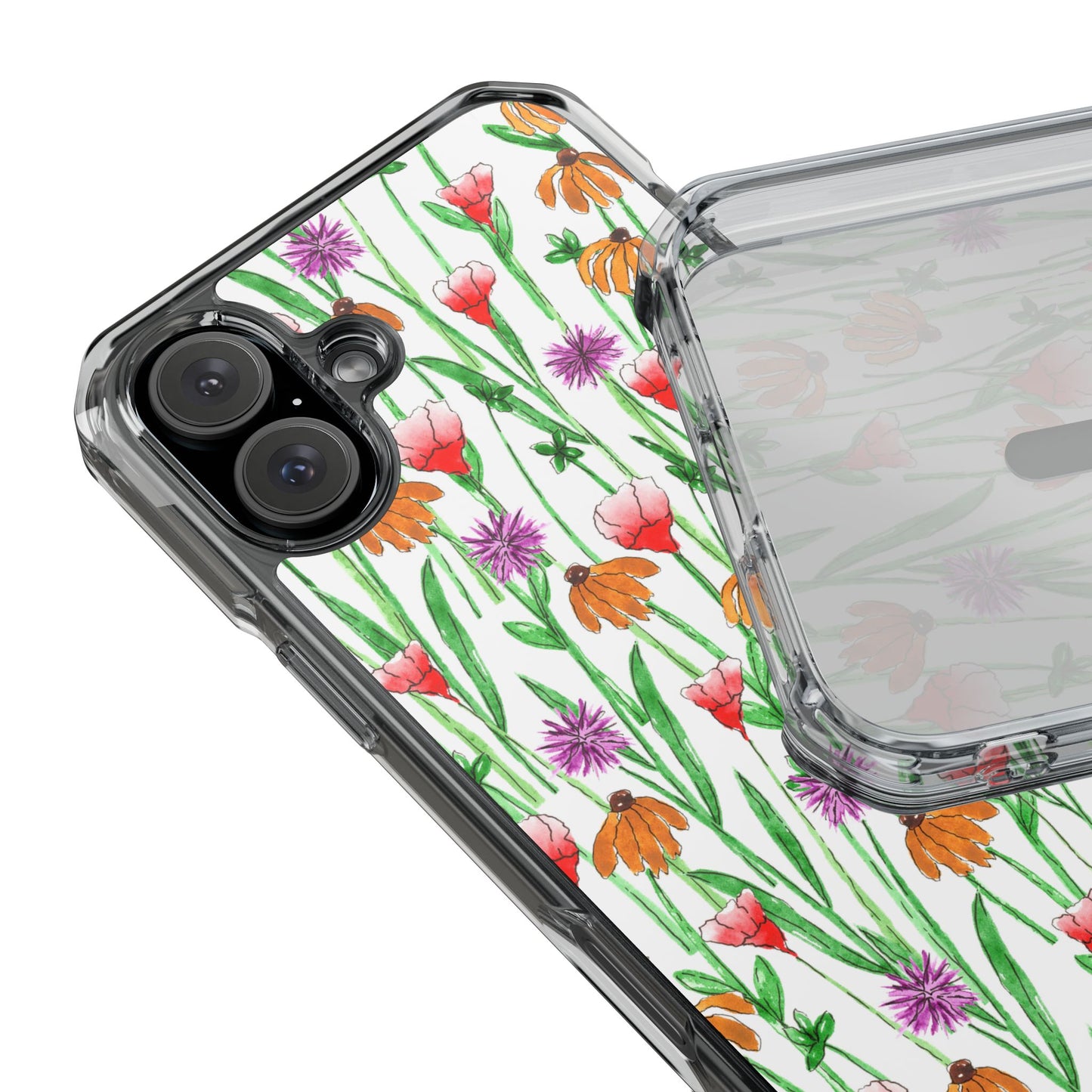 wildflower garden — magsafe® compatible clear phone case