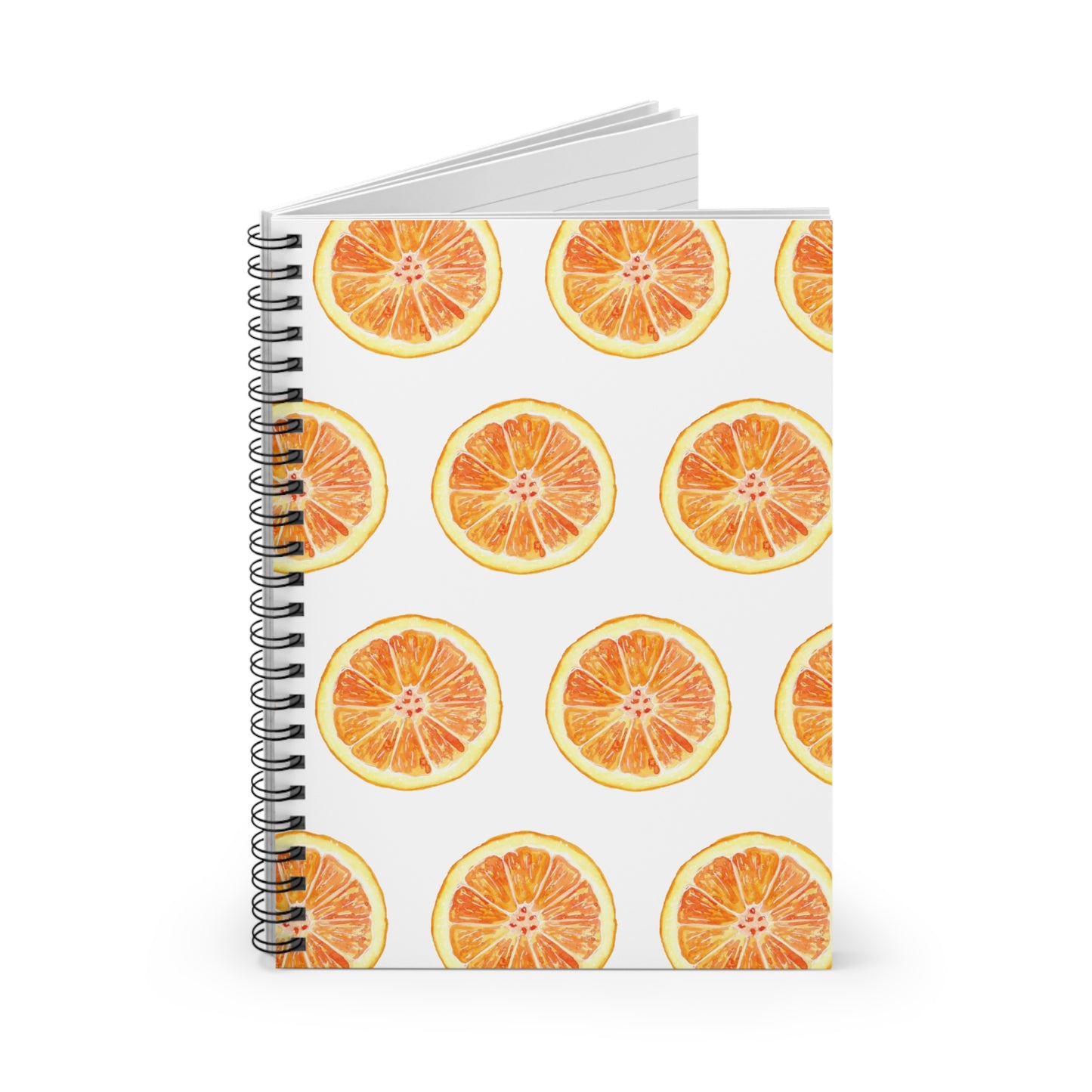orange spiral notebook