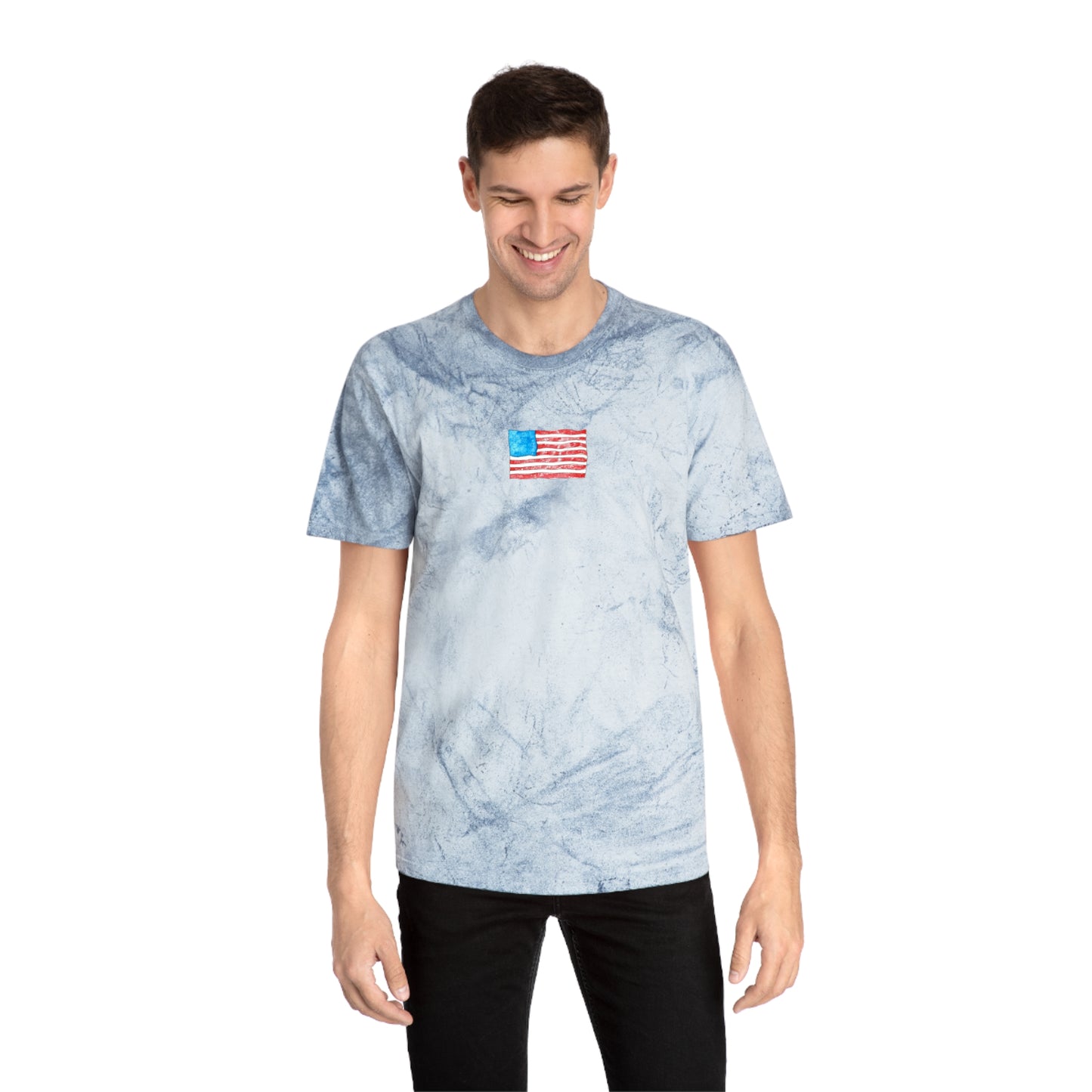 american flag tie-dye unisex t-shirt