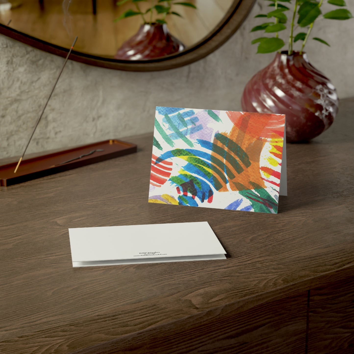 abstract swipe greeting card - set of 10, 30, or 50