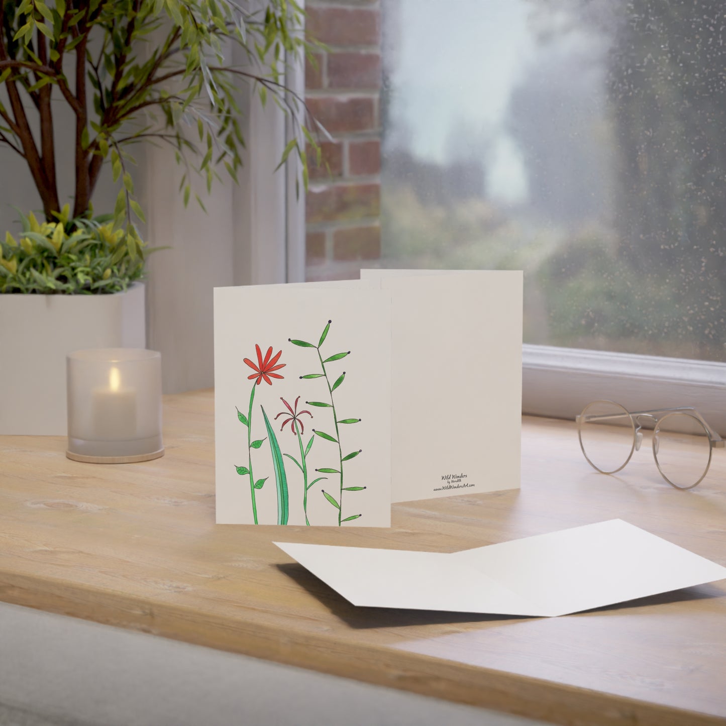 wildflower greeting card - set of 10, 30, or 50
