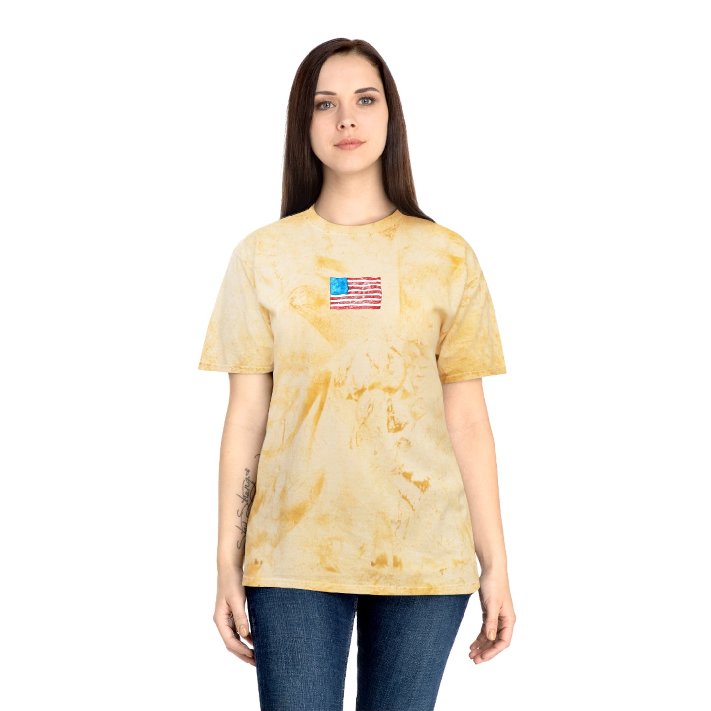 american flag tie-dye unisex t-shirt