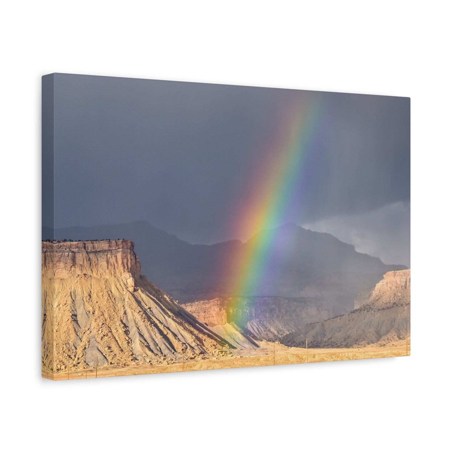 book cliffs rainbow canvas print