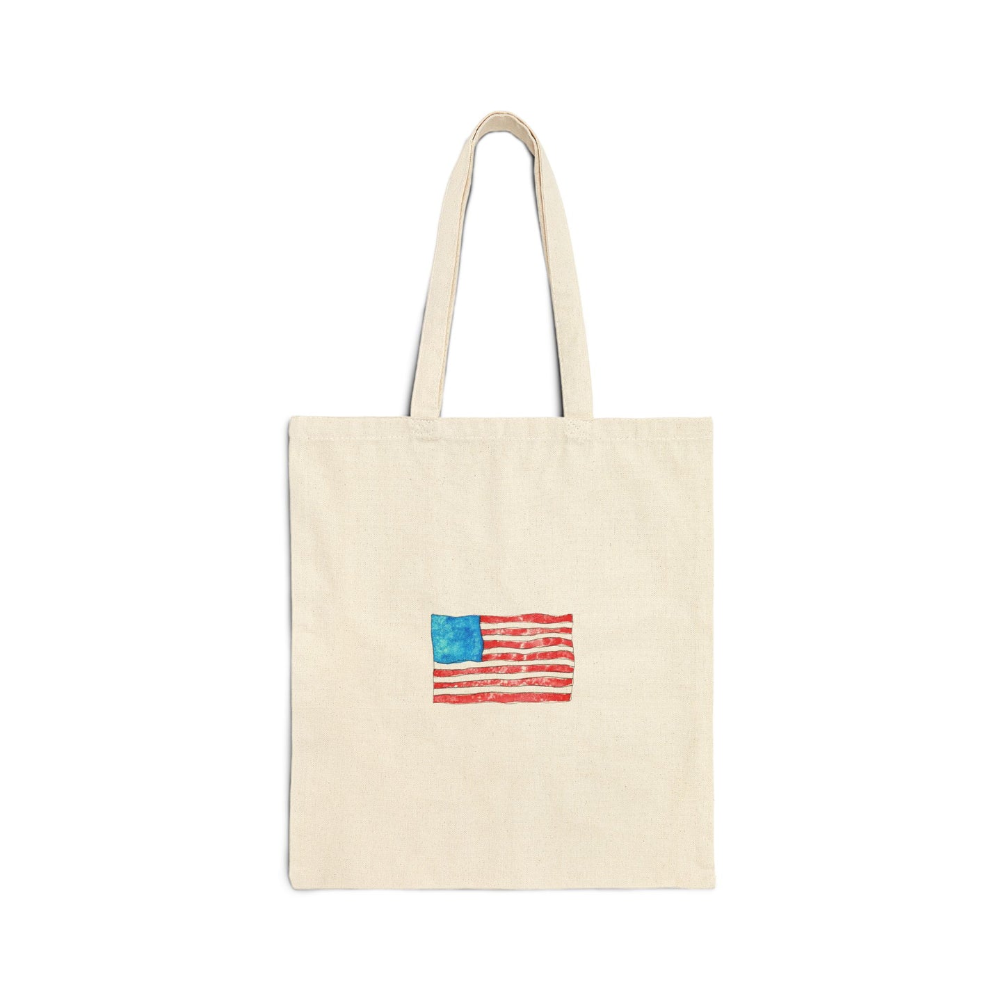 patriotic cotton canvas tote bag