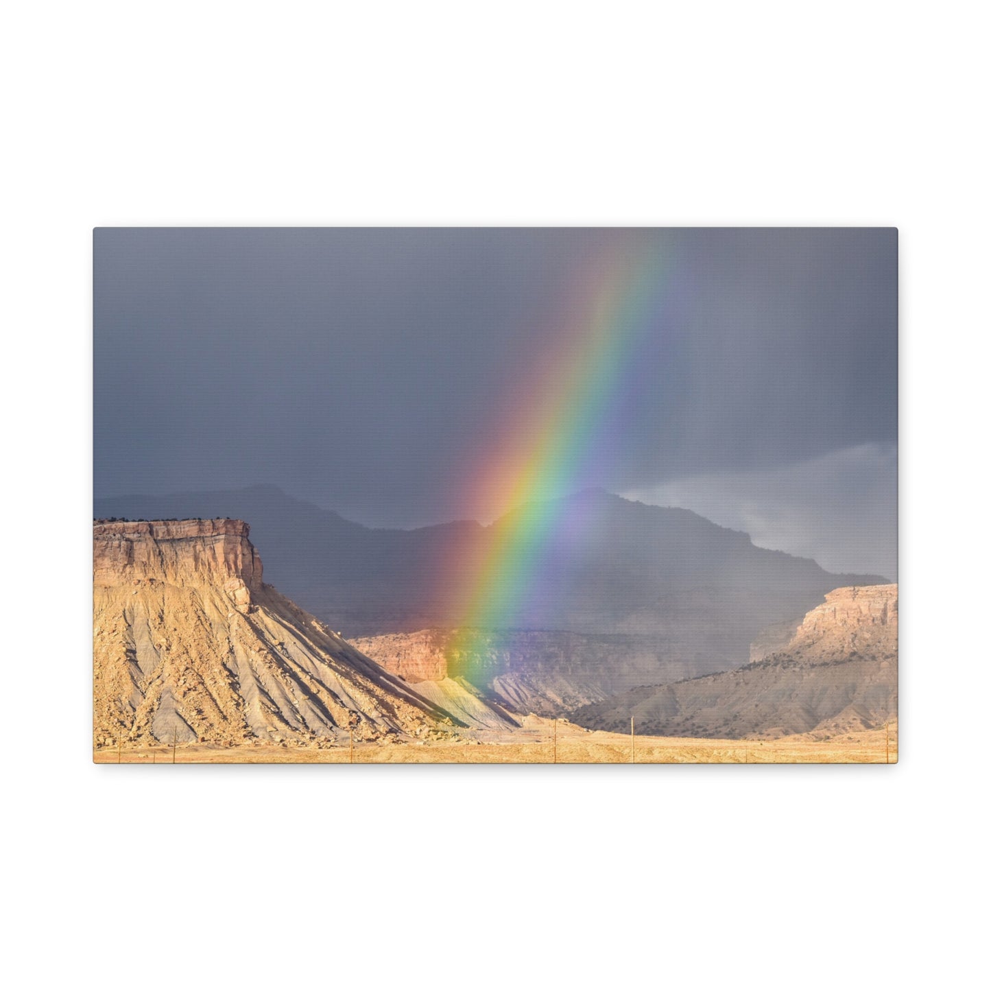 book cliffs rainbow canvas print