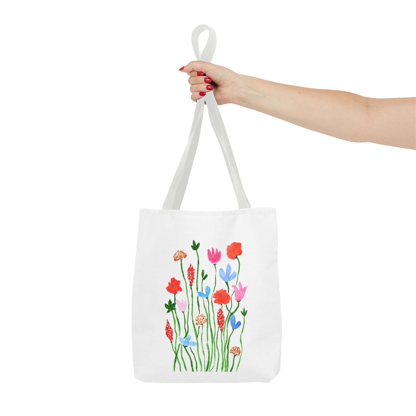 whimsical flower tote bag