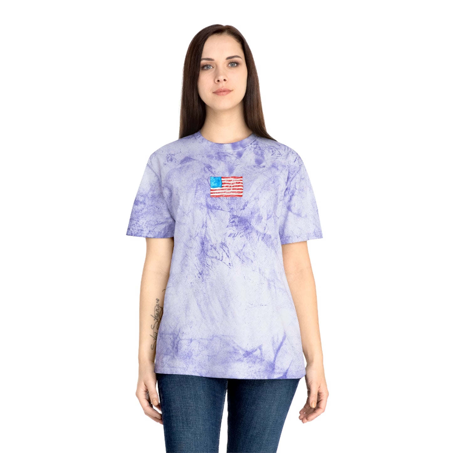 american flag tie-dye unisex t-shirt