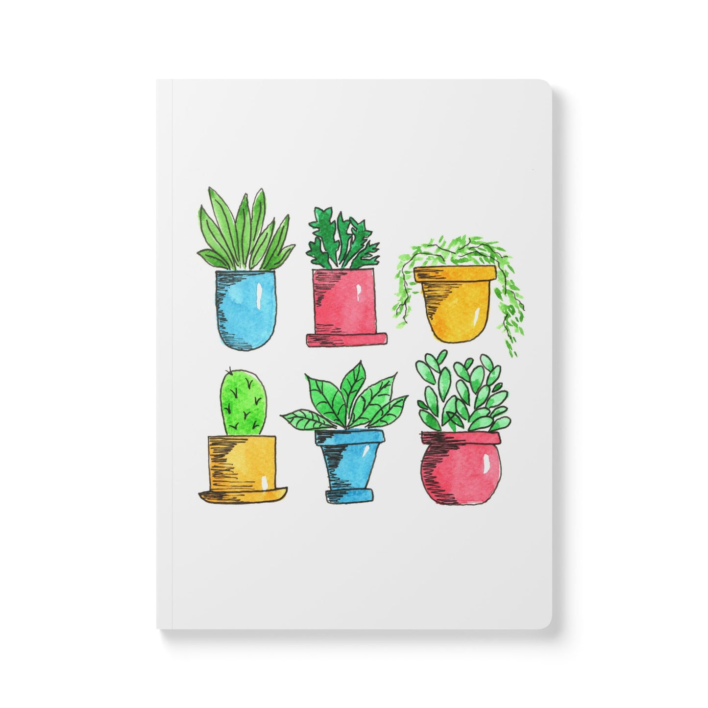 potted plants softcover journal