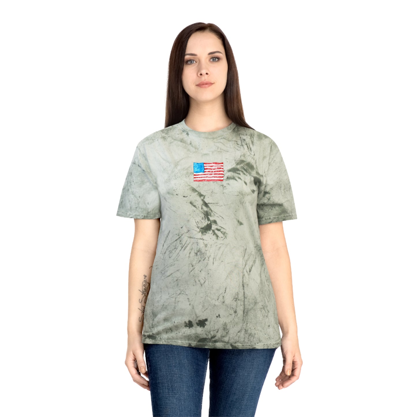 american flag tie-dye unisex t-shirt