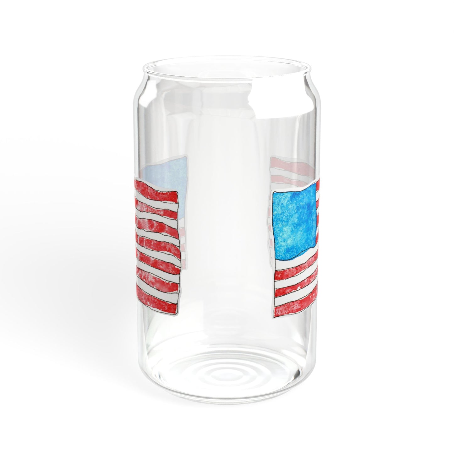 american flag glass