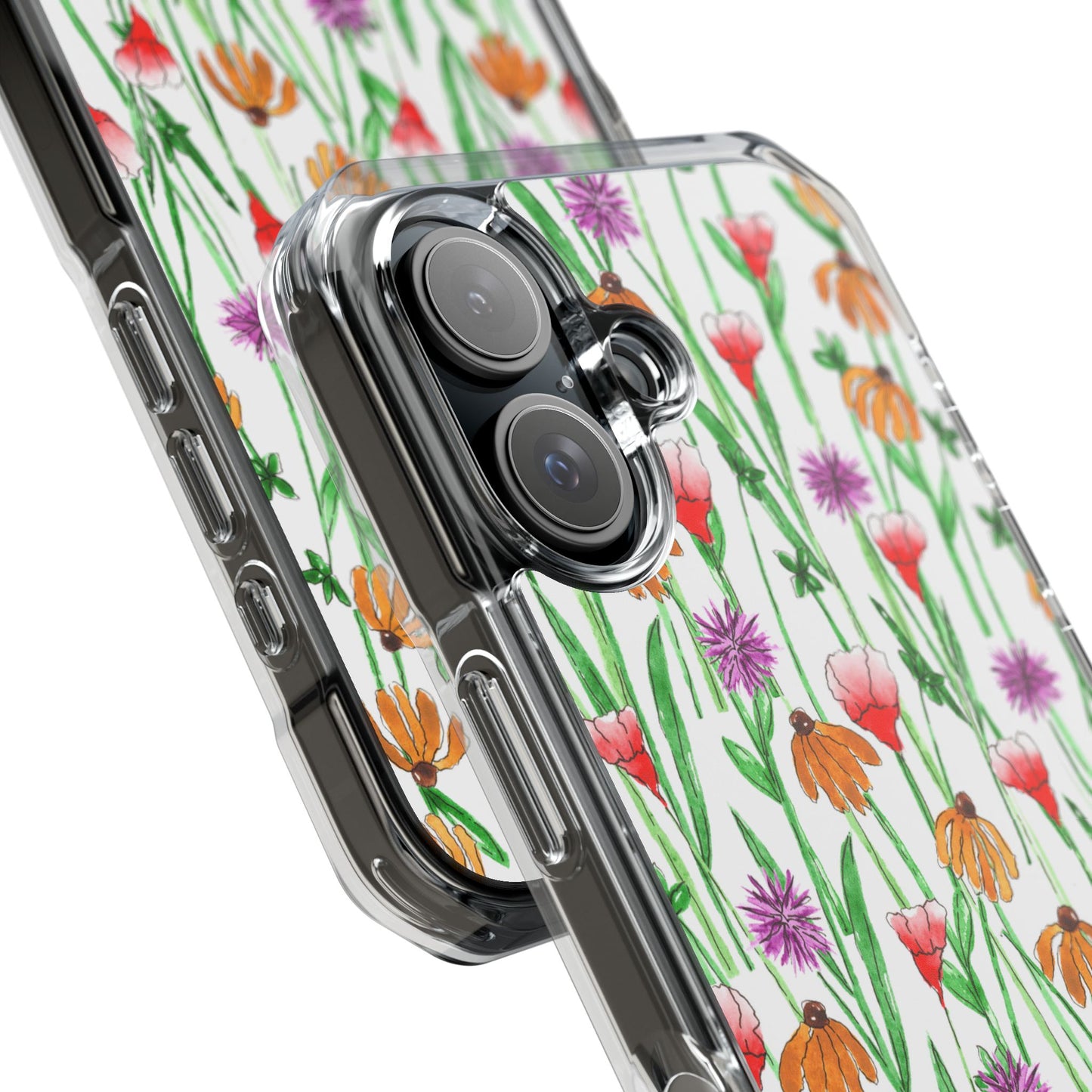 wildflower garden — clear phone case, magsafe® compatible