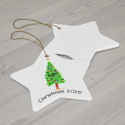 Ceramic Christmas Ornament — Christmas 2025 Tree Holiday Keepsake