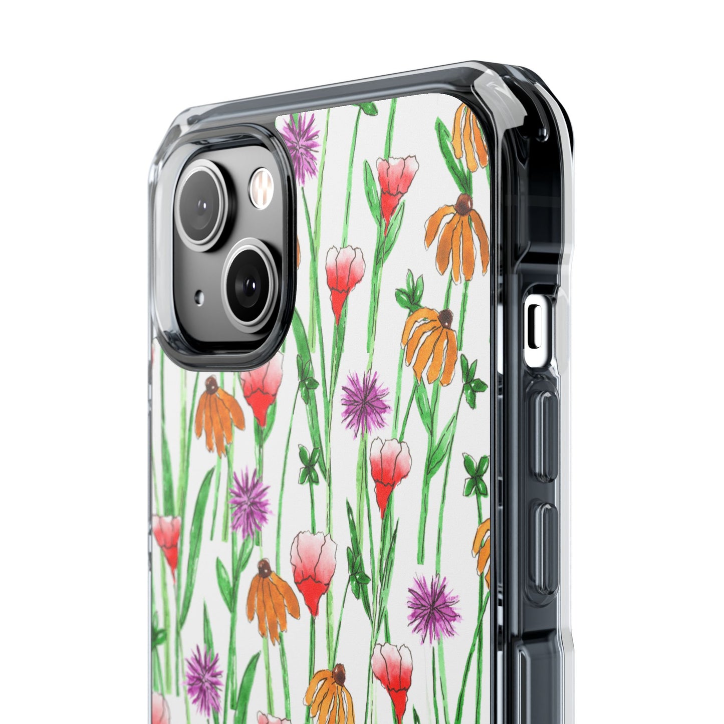 wildflower garden — clear phone case, magsafe® compatible