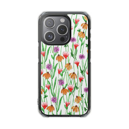 Wildflower Garden — Clear Phone Case, MagSafe® Compatible