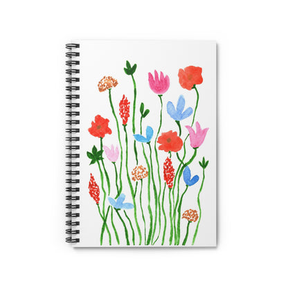 Whimsical Flowers Spiral Notebook