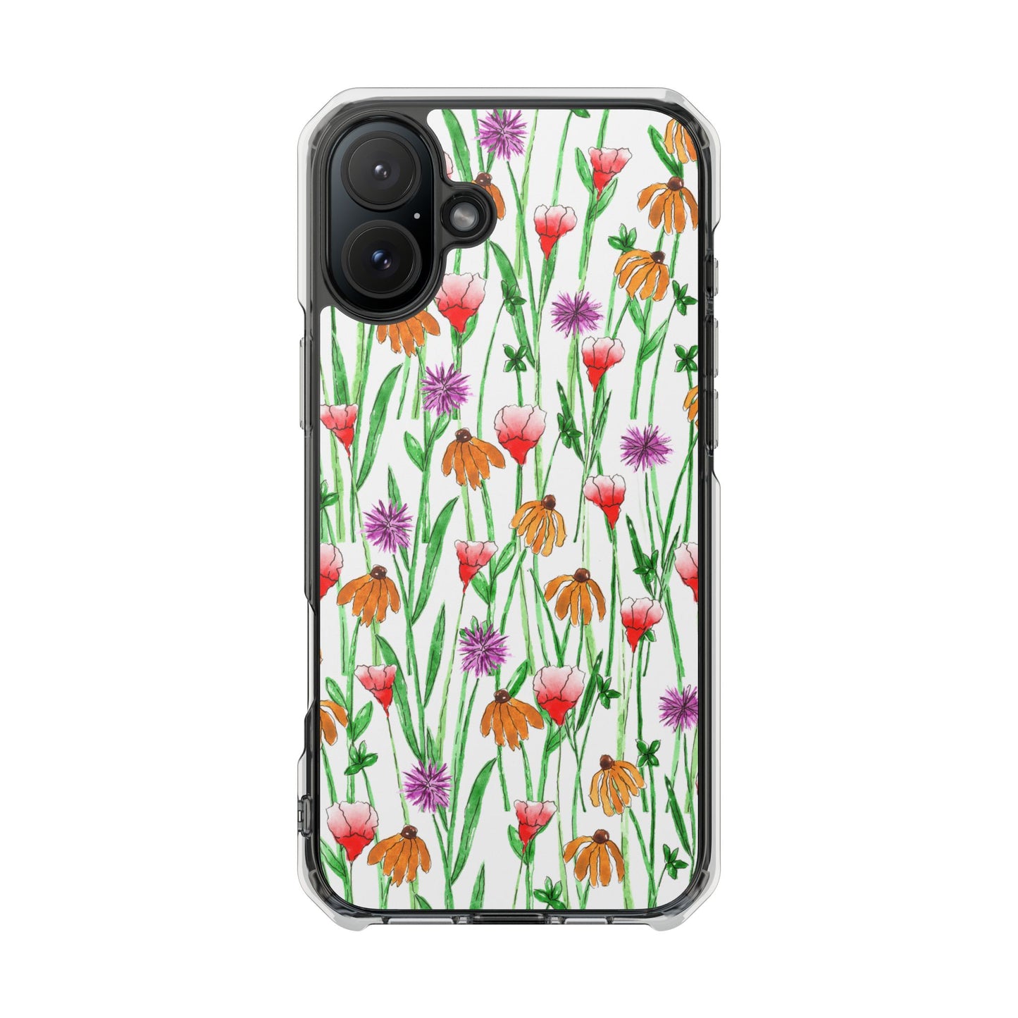 wildflower garden — clear phone case, magsafe® compatible