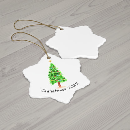 Ceramic Christmas Ornament — Christmas 2025 Tree Holiday Keepsake