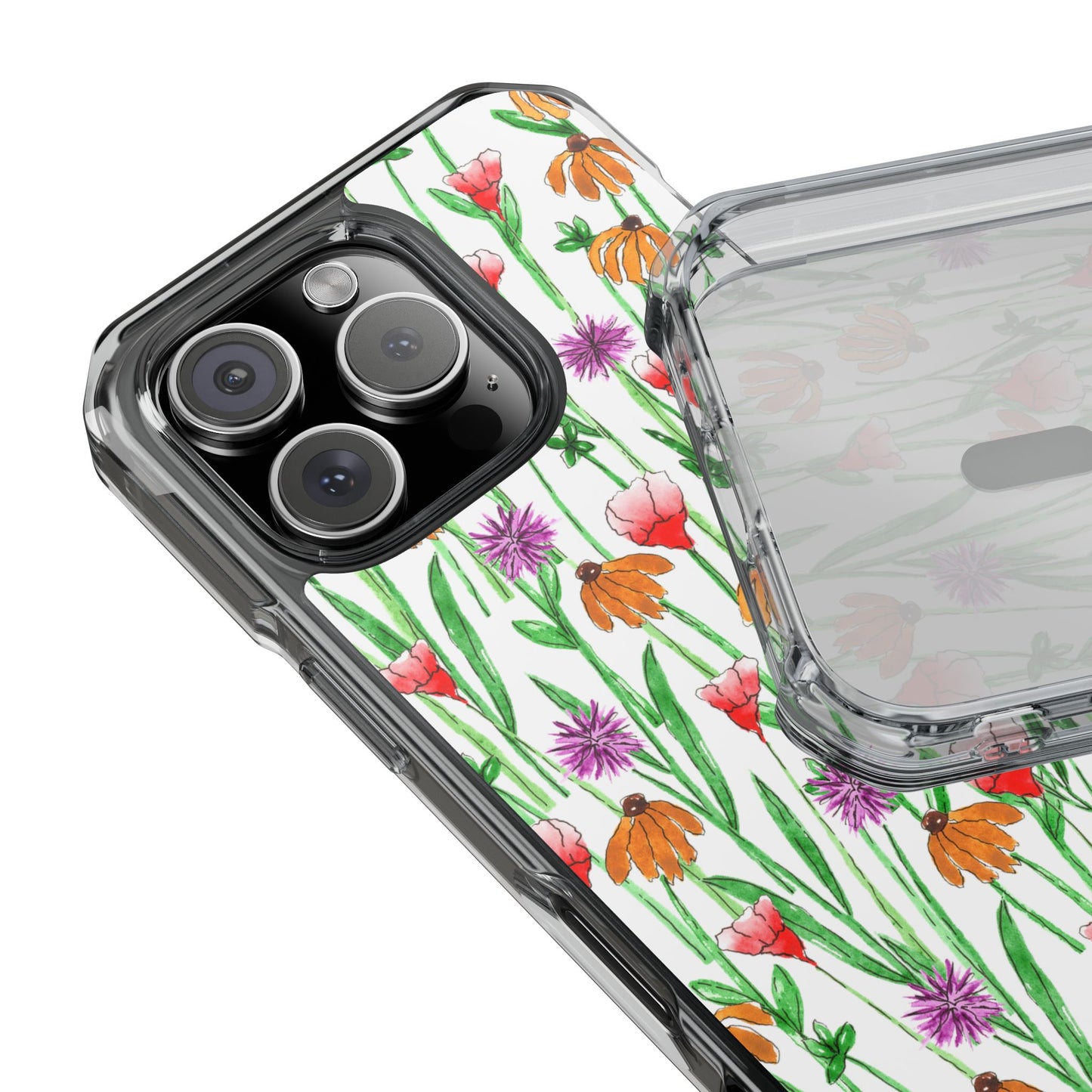 wildflower garden — clear phone case, magsafe® compatible