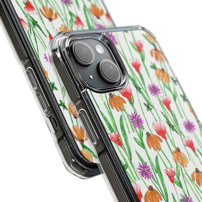 Wildflower Garden — Clear Phone Case, MagSafe® Compatible