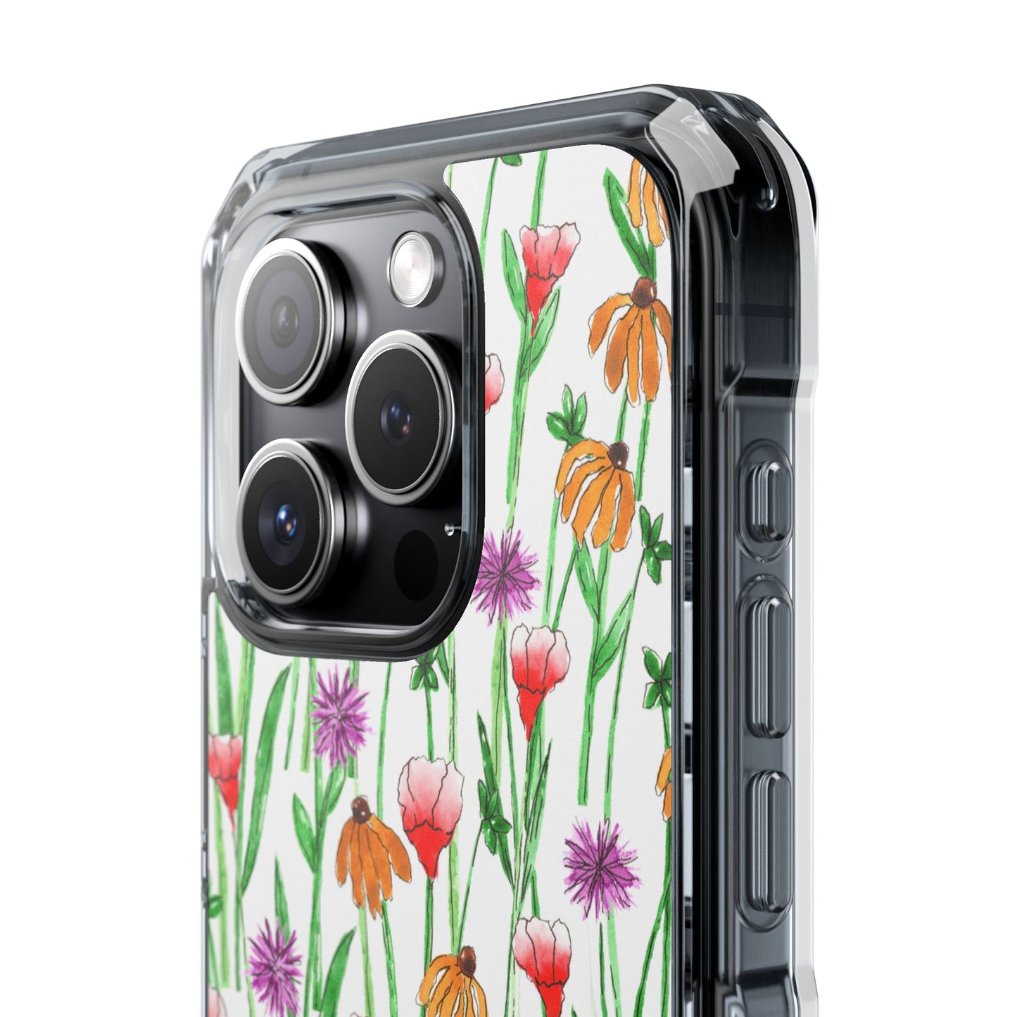wildflower garden — clear phone case, magsafe® compatible