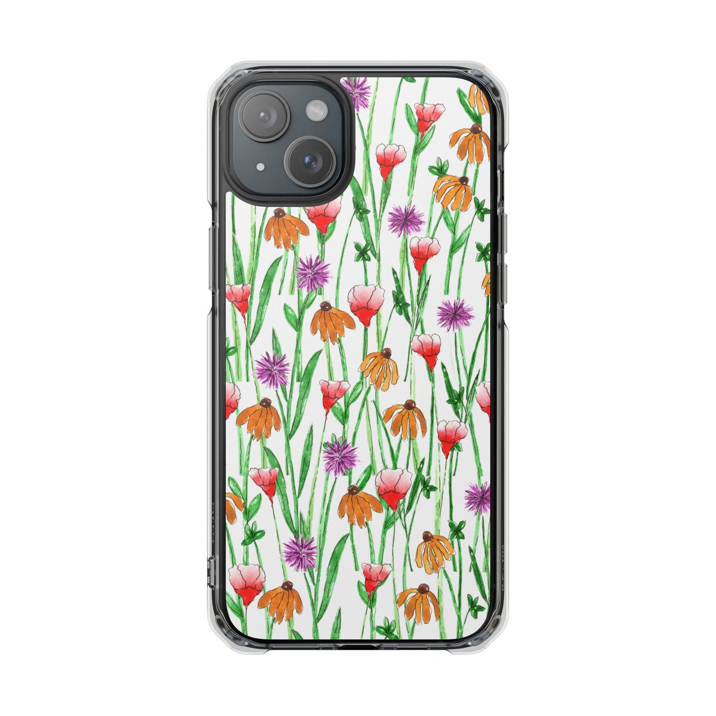 wildflower garden — clear phone case, magsafe® compatible