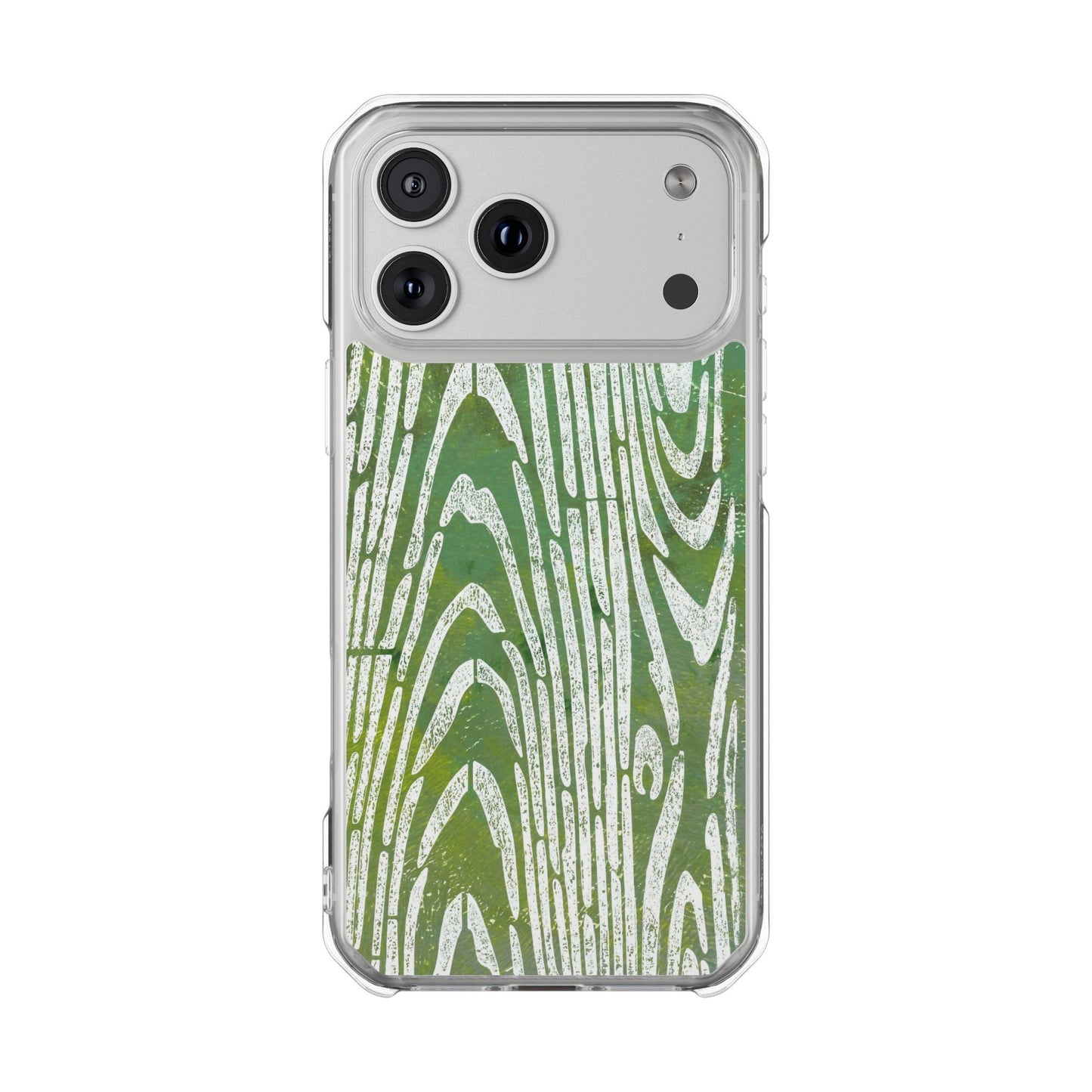 wood grain — clear phone case, magsafe® compatible