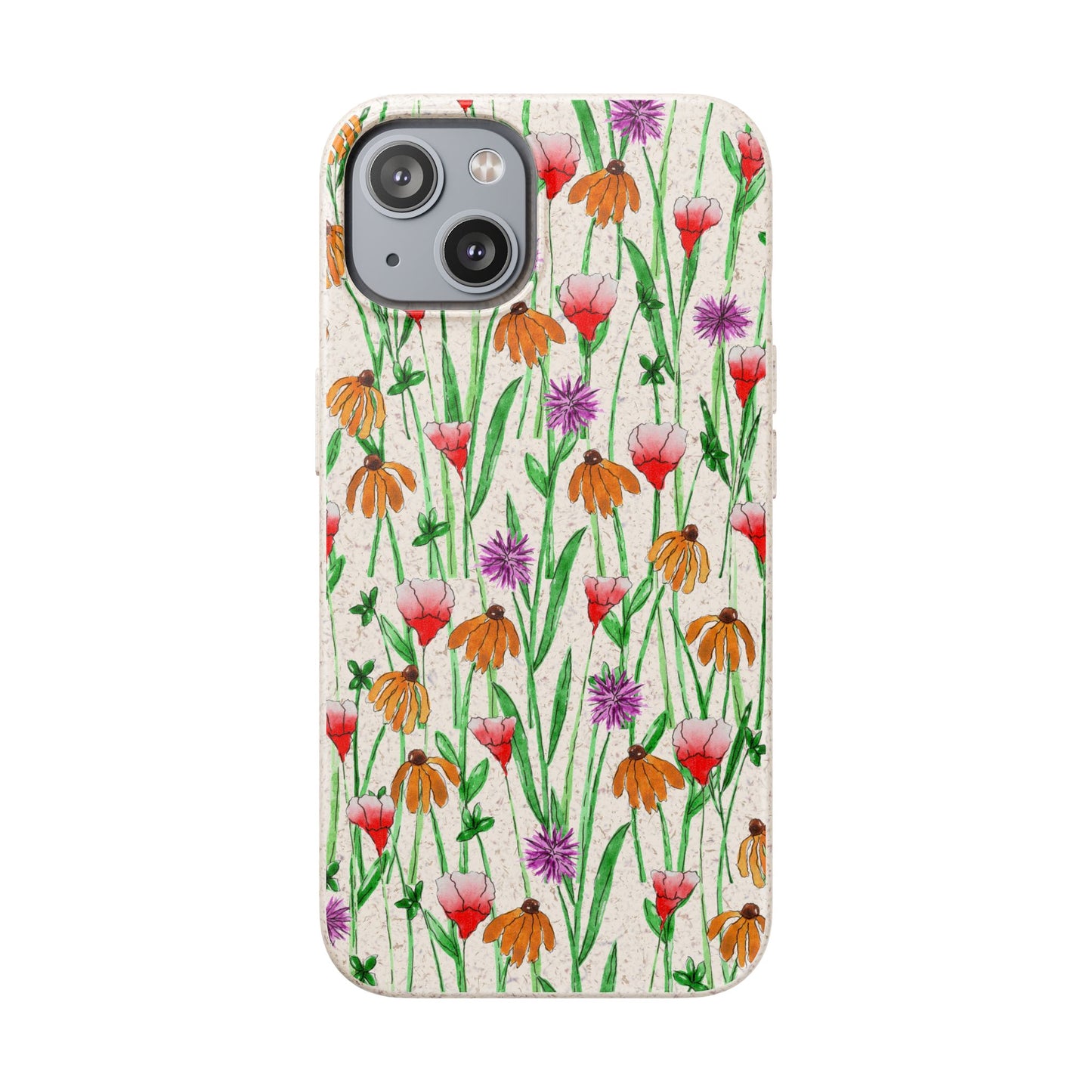 wildflower garden — biodegradable phone case